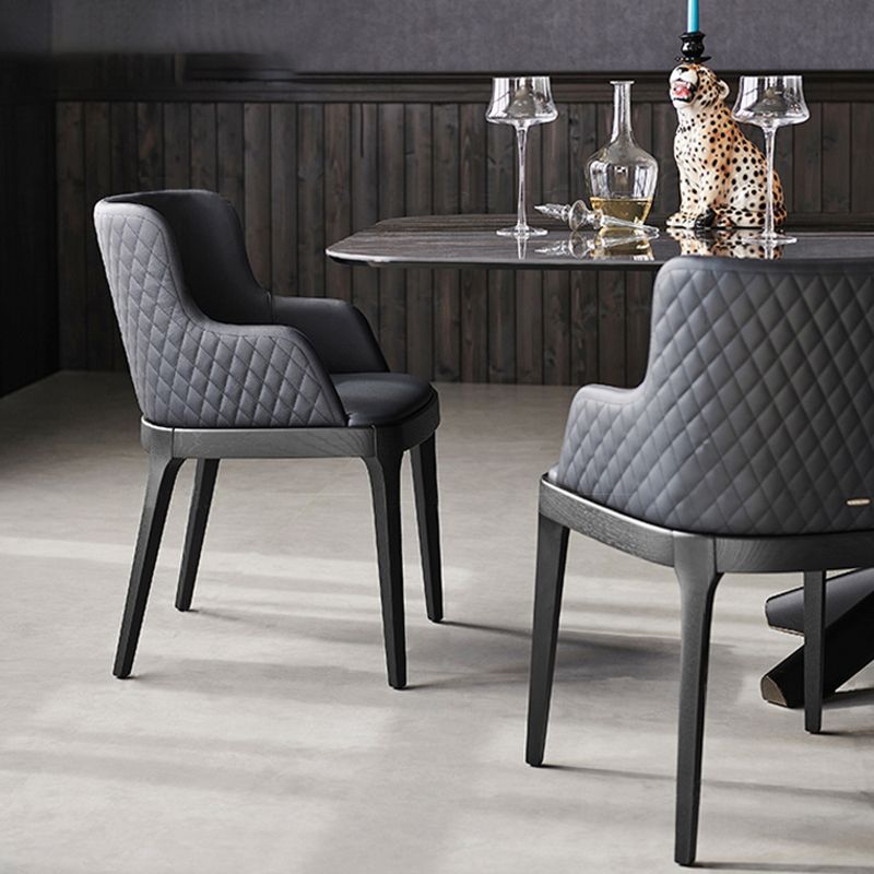 Modern Rectangle Sintered Stone Table Set 1/4 Pieces Dining Set