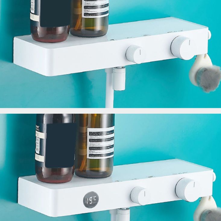 Modern Shower Faucet Stainless Steel Slide Bar Included Shower Trim