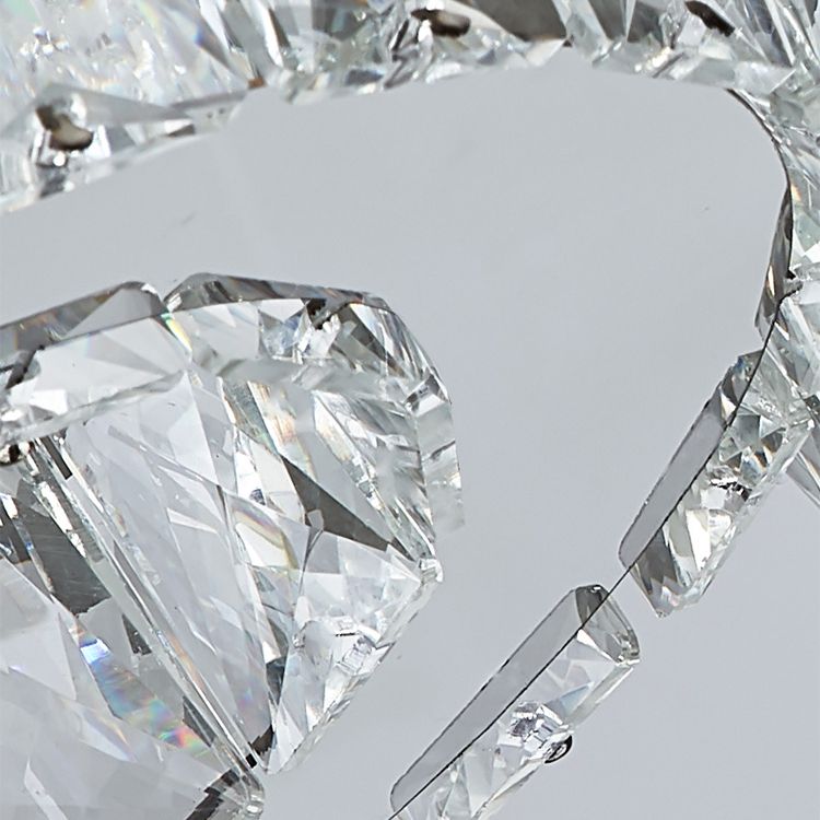 Geometrische eilandverlichting Hedendaagse Crystal Island -lichten in zilver