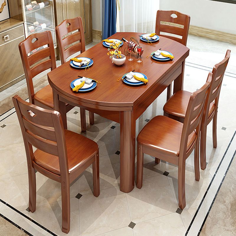 Contemporary Dinner Table Wood 4 Legs Dining Room Table for Home
