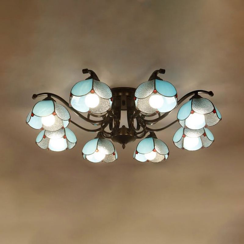 Tiffany Tiffany 3/6/8 3/6/8 Gris / blanc / bleu semi Flush Mount Light