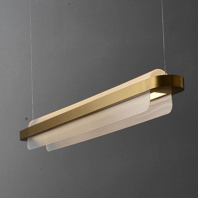 Curl Hanging Island Lights Ultra-Contemporary Acrylic Chandelier Lighting Fixtures for Restaurant