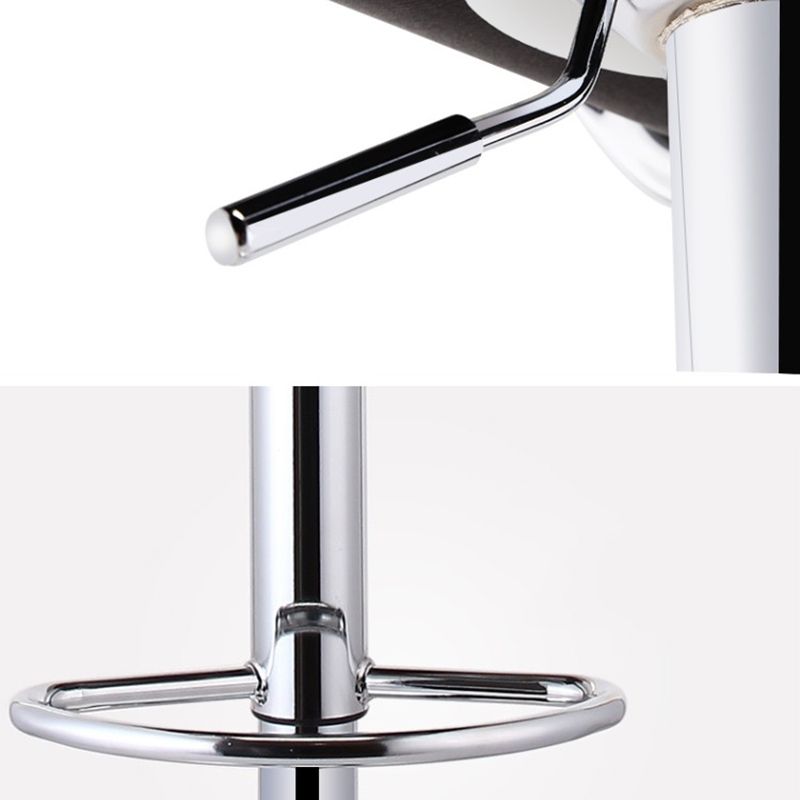 Plastic Adjustable Height Swivel Low Back Bar Stool with Footrest