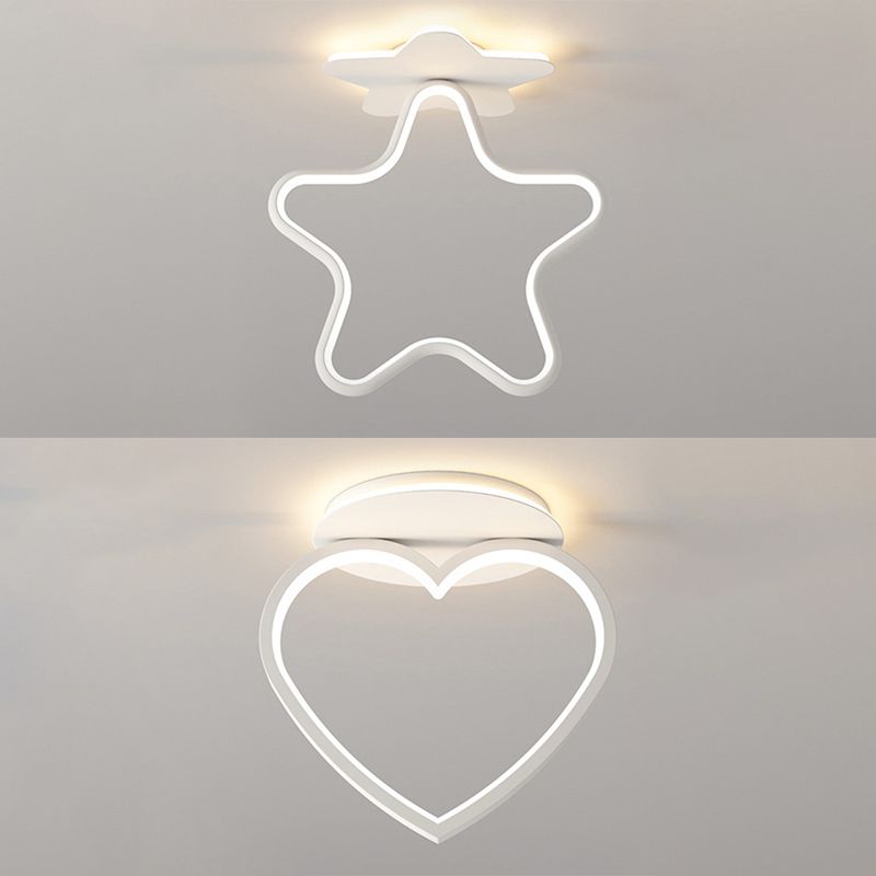 Modernism LED Ceiling Light White Flush Mount Lighting for Dining Room