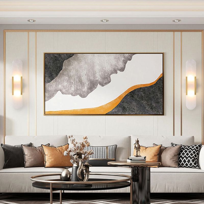 Illuminazione a parete oblunga di pietra illuminazione a parete in stile minimalista per camera da letto