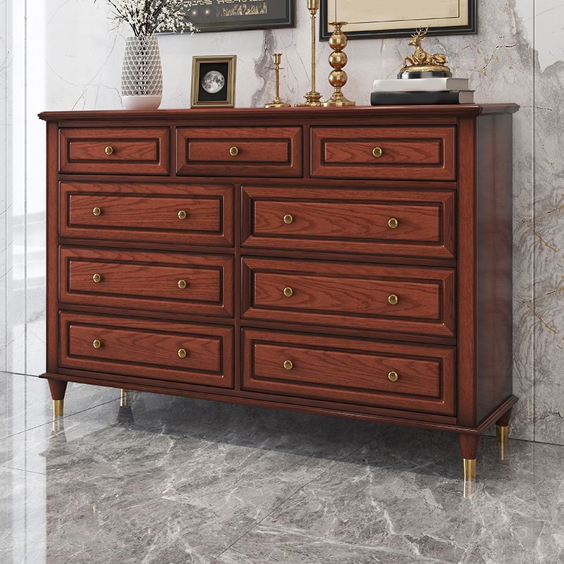 Glam Horizontal Storage Chest 16.2" Wide Bedroom Wooden Chest with Drawers