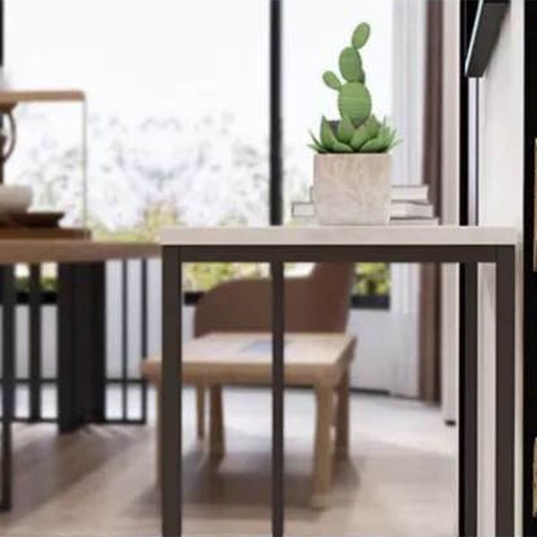 29.53" Tall Marble Console Table Modern Frame Base Accent Table for Hall