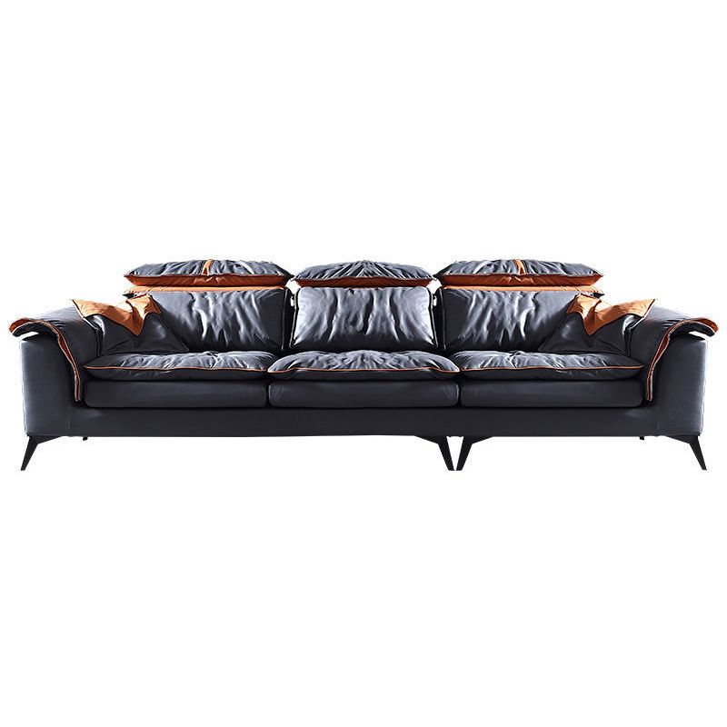 Grey Modern Tufted Sofa & Chaise Stain Resistant Sectional 41.33" H