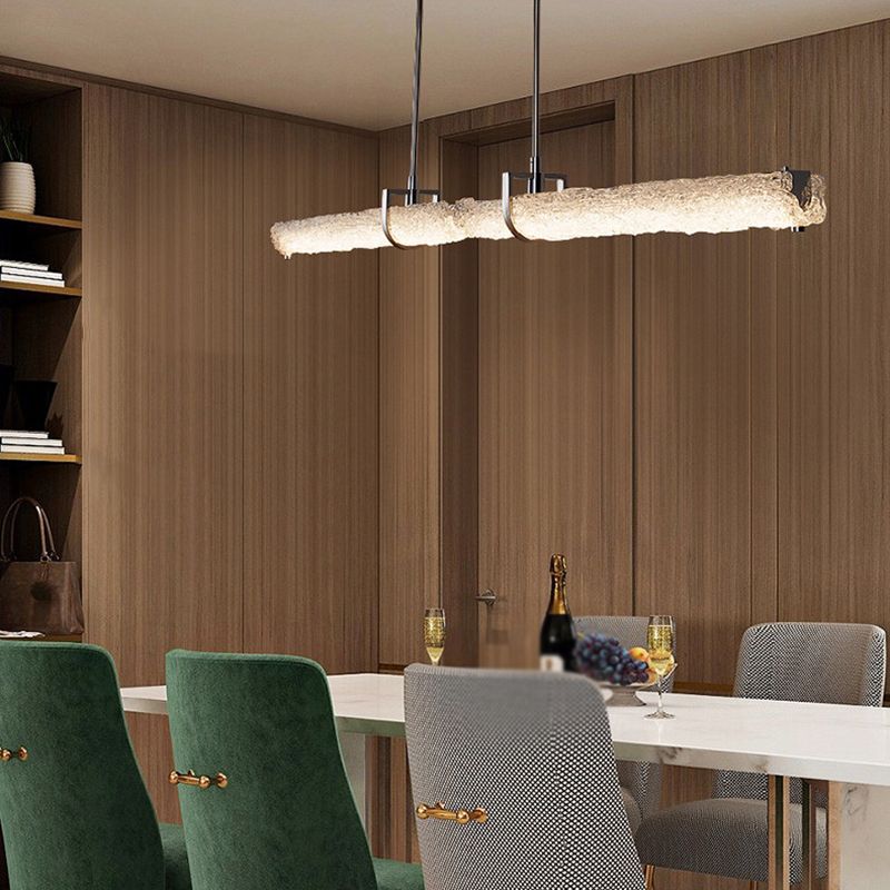 Glass Shade Hanging Island Lights Modern LED Island Lighting Ideas for Kitchen
