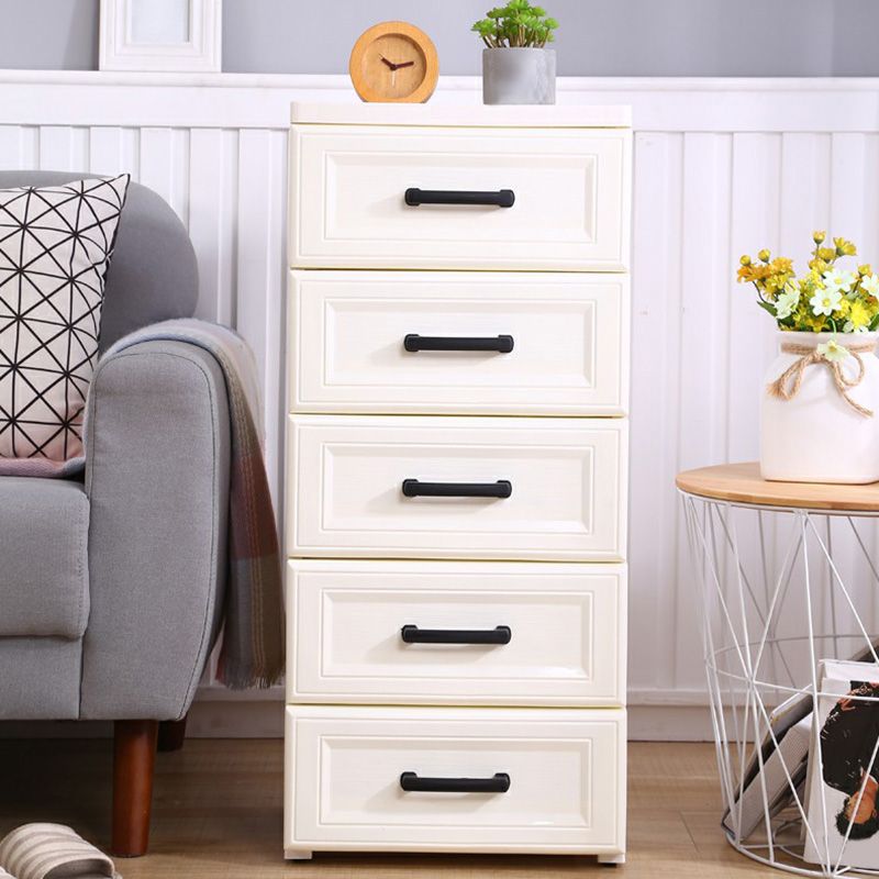 Contemporary 5-drawer Storage Cabinet Plastic Wardrobe Armoire