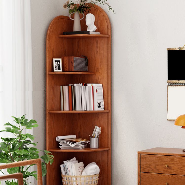 Scandinavian Closed Back Shelf Bookcase with 4 Shelves for Home Office