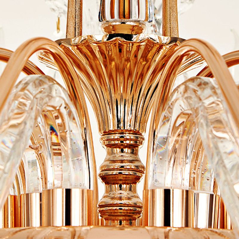 Crimle Crystal Hanging Light European Style Chandelier Lighting pour le salon