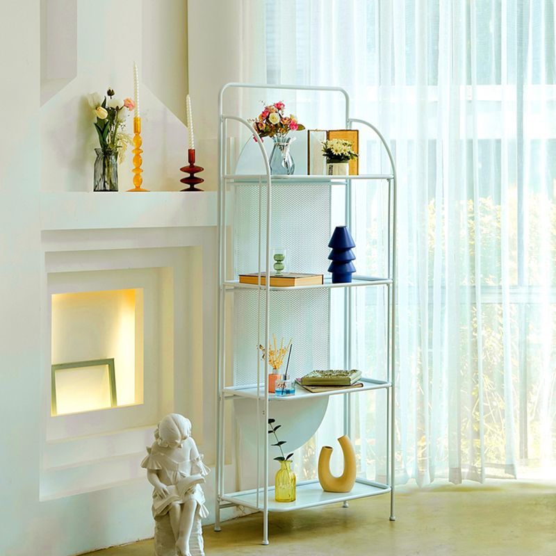 Modern Style Bookcase Etagere Open Back Metal Bookshelf for Home