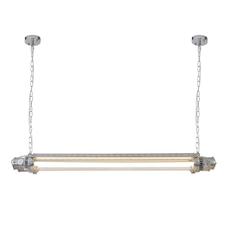 Modern Metal Ceiling Light Tube Shape Island Light with Acrylic Shade for Living Room