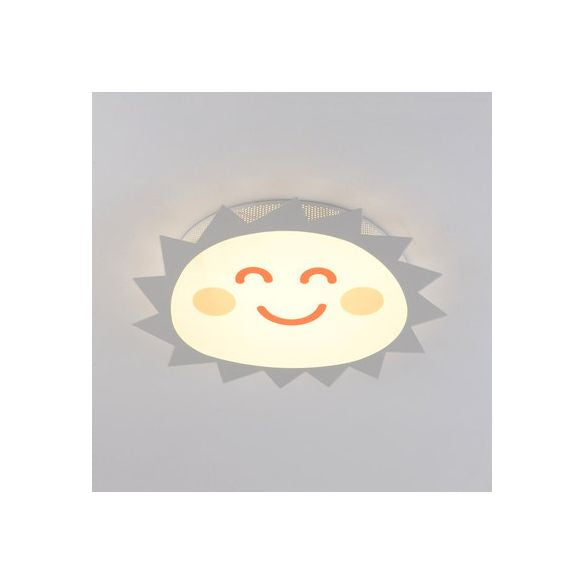 Cartoon sourire soleil encastré lumière acrylique Eye Guard LED plafonnier de jardin d'enfants