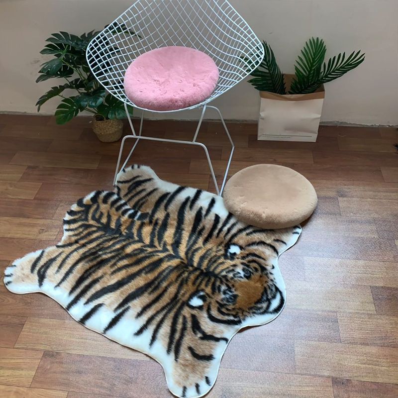 Modern Living Room Rug Multi-Colored Animal Skin Area Carpet Acrylic Pet Friendly Washable Indoor Rug