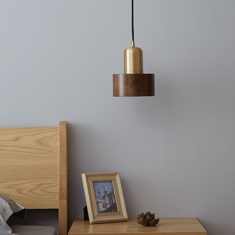 Half Cylinder Shape Wood Wall Light Fixture Modern Style Wall Lamp for Dining Room