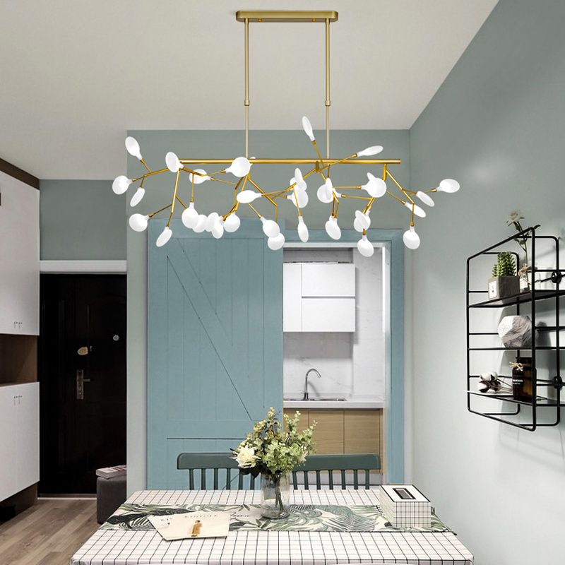 Modern Style Sputnik Shape Island Light Glass Chandelier Lamp for Dining Room