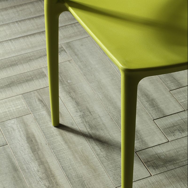 Scandinavian Arm Dining Chairs Plastic Low Back Dining Side Chair for Home