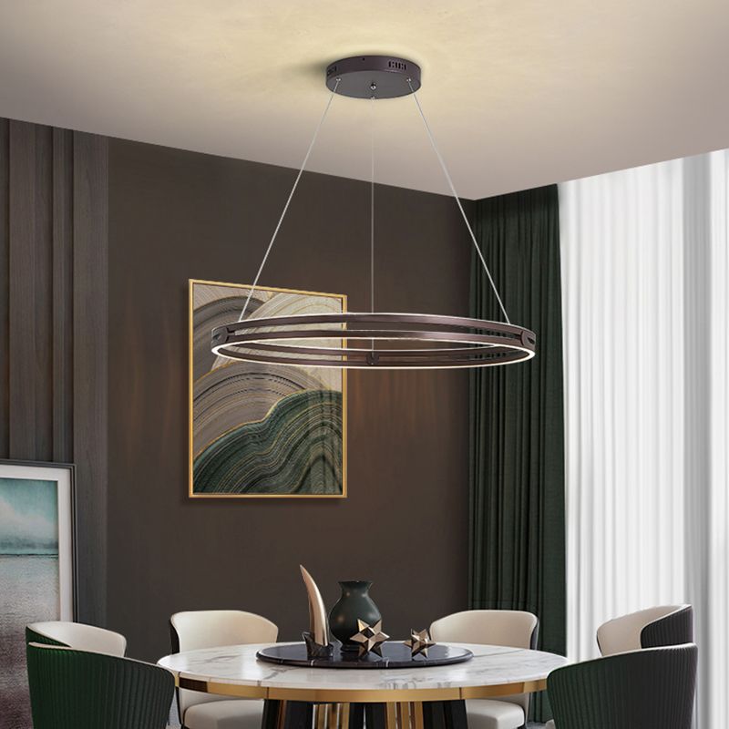 Modern Minimalism LED Pendant Light Silicone Linear Chandelier for Living Room