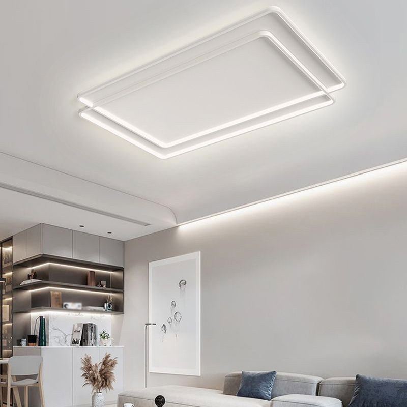 White Simplicity Flush Mount Lighting LED Flush Mounted Ceiling Lights for Dining Room