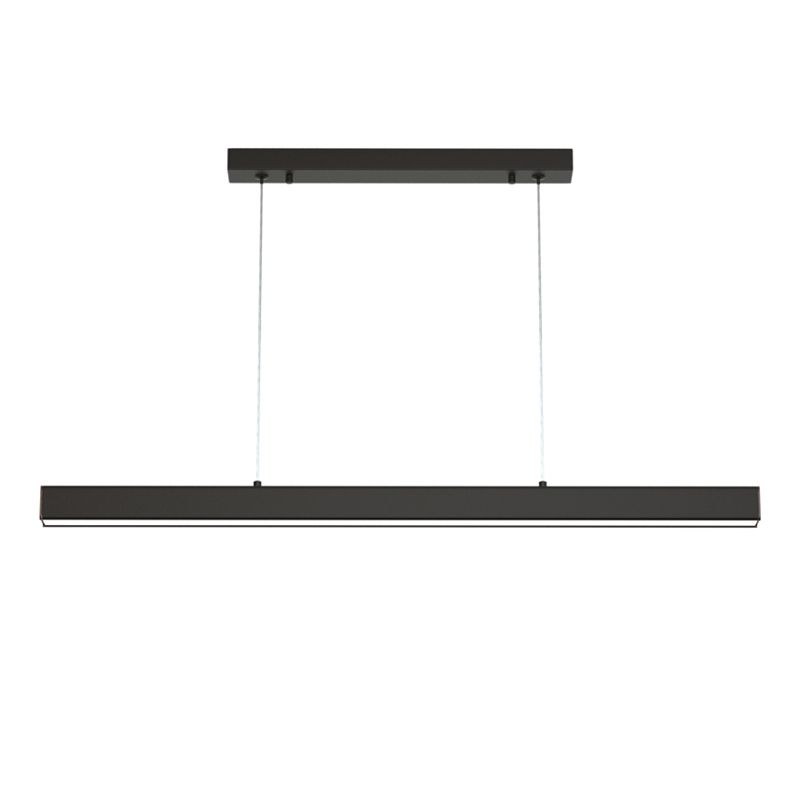 Esszimmer moderne Inselleuchte Schwarzes lineares Aluminium -Anhänger Licht
