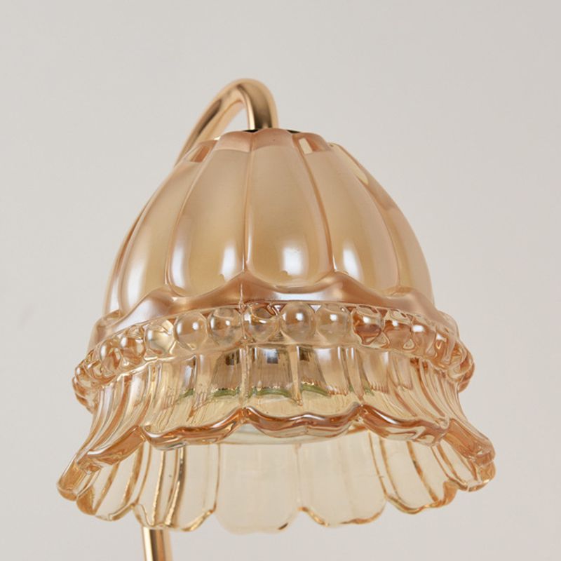 1 Light Bell Table Lighting Modern Style Glass Table Lighting for Bedroom