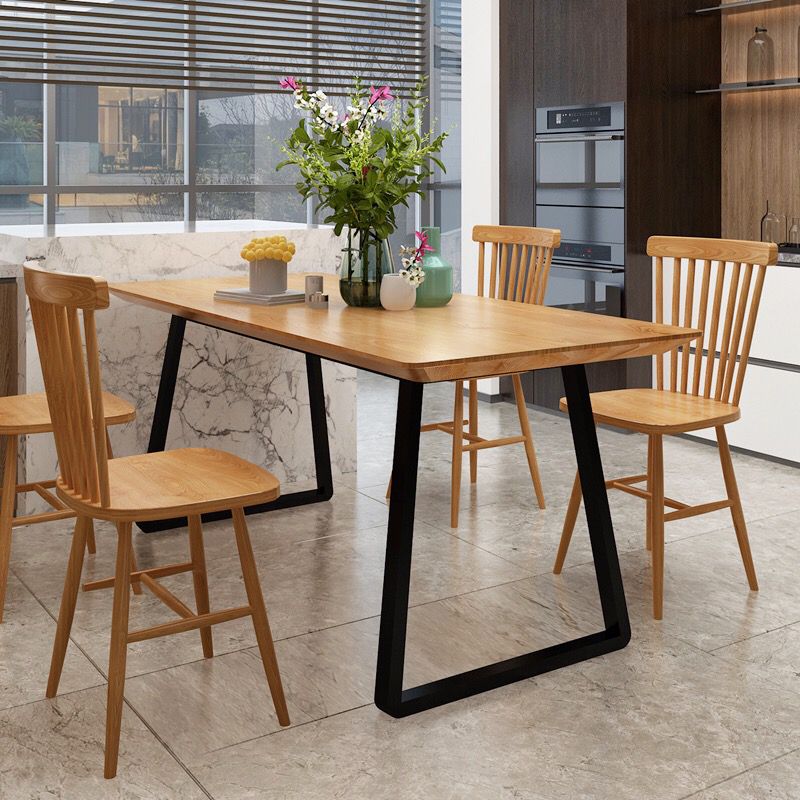 Modern Solid Wood Dining Table Set 1/2/3/5 Pieces Dining Set for Home Use
