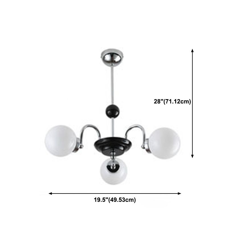 Modern Dining Room Lighting Glass Chandelier Light Fixtures Cafe Restaurant Hanging Chandelier