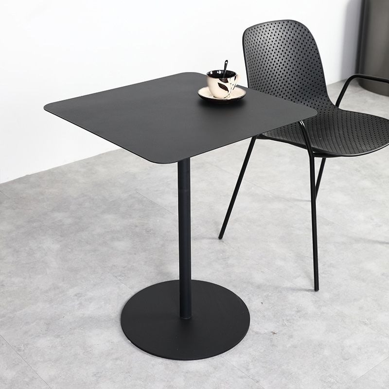 Medieval Modern Style Pedestal Base Round/square Metal Table Black Side Table