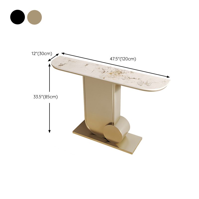 Modern Stone Console Table Stain Resistant Console Sofa Table for Hall