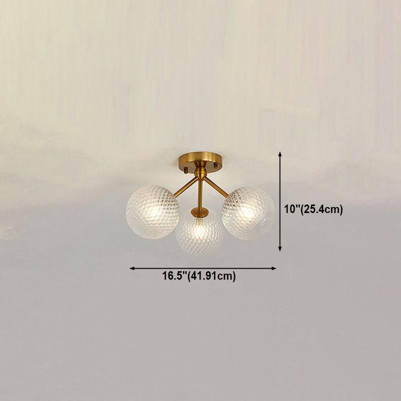 Glass Round Ceiling Mount Light Minimalist-Style Flush Mount Ceiling Light Fixture