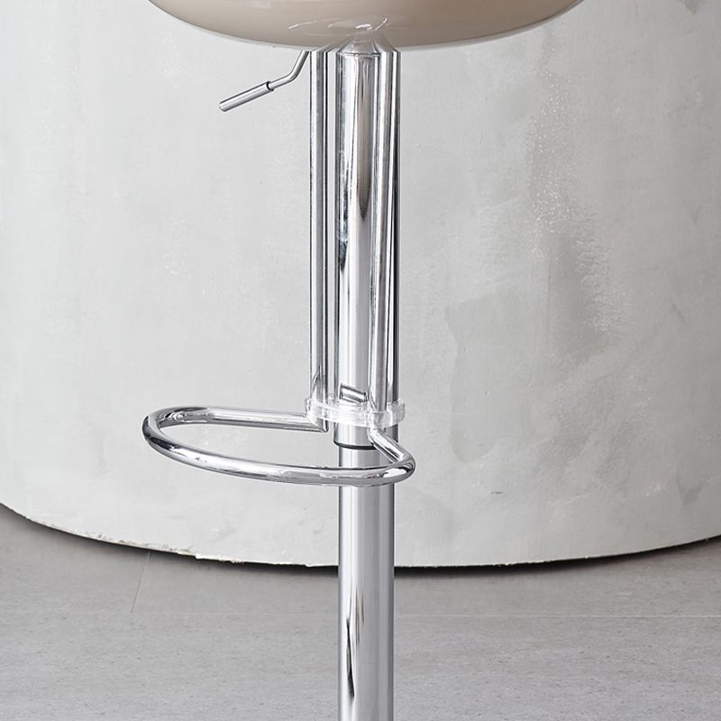 Industrial Bar Stool Leather Adjustable Counter Stool with Swivel