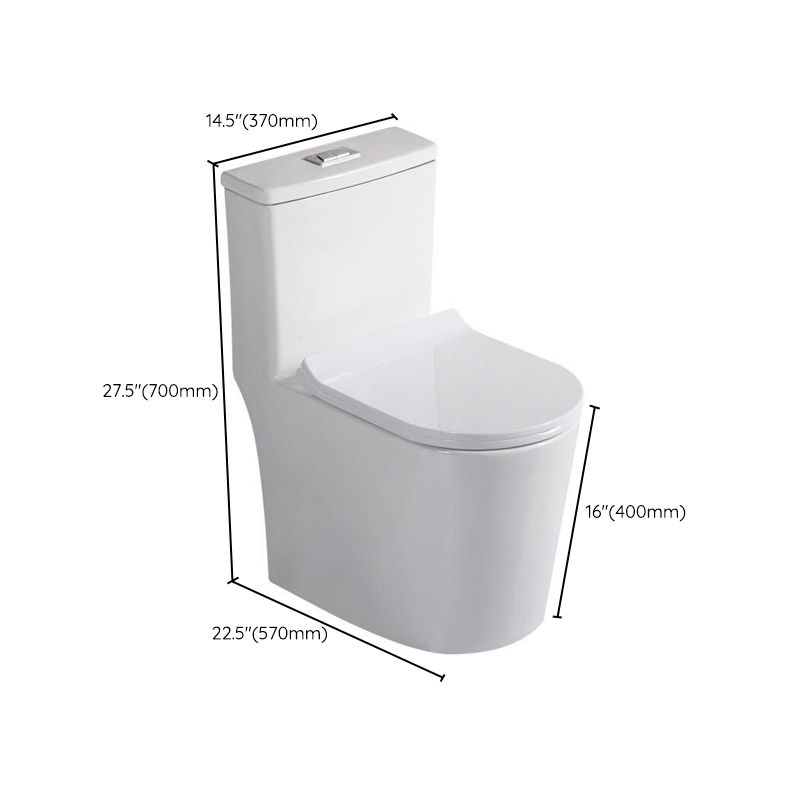 Modern All-In-One Toilet Bowl Floor Mounted Siphon Jet ABS Urine Toilet