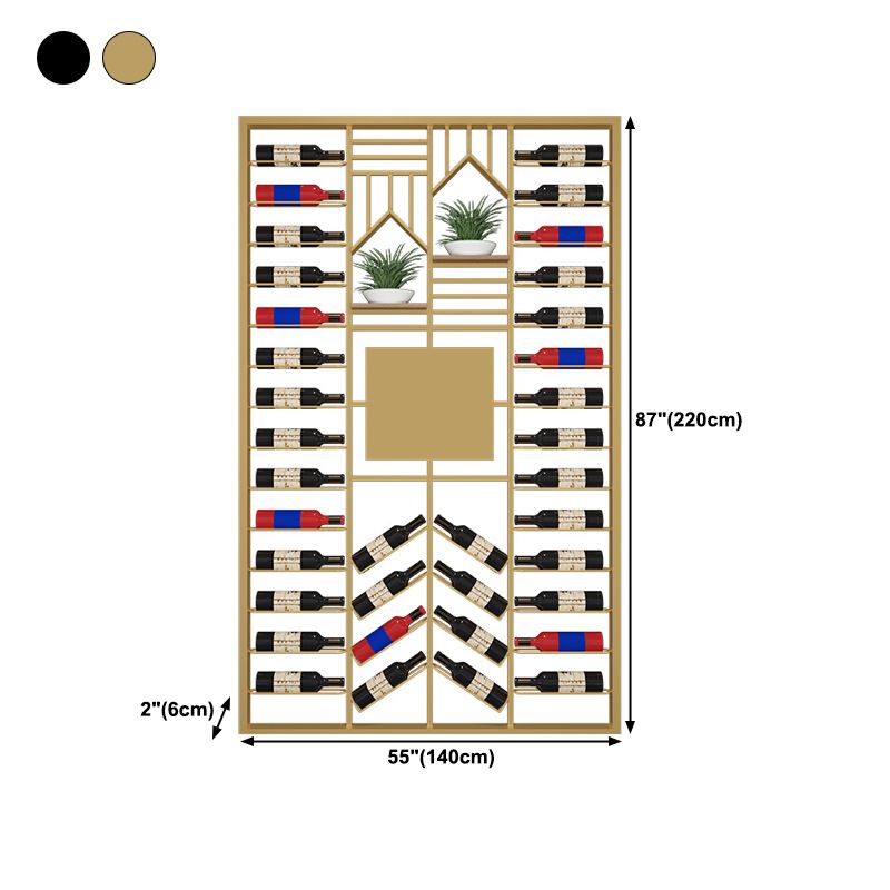 Industrial Floor Wine Rack Bottle Wine Rack Metal Bottle Holder in Black