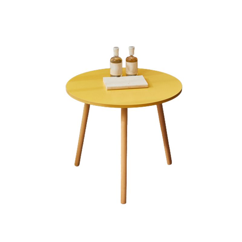 Traditional Style Cocktail Table Artificial Wood White/yellow/natural Color Coffee Table