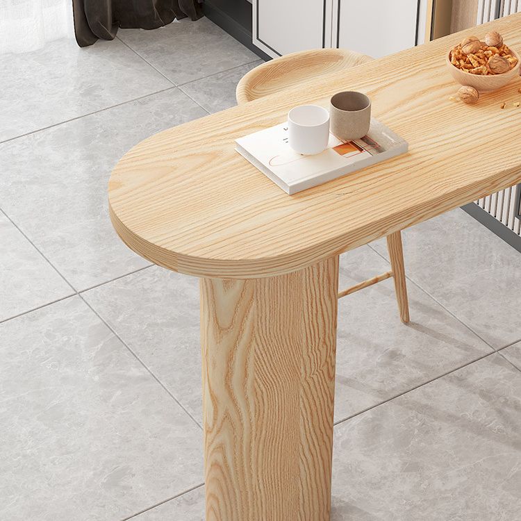 42-Zoll-Höhe Holz Bar Tisch Industriestil Gegerbtes Corners Top Bar Tisch