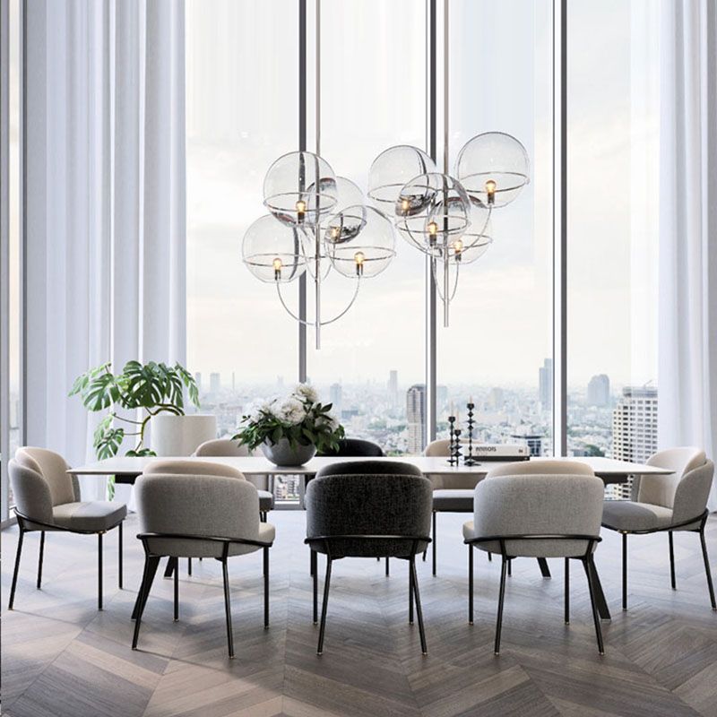 Sillas de cocina contemporáneas que cenan la silla lateral sin brazos con las piernas del metal