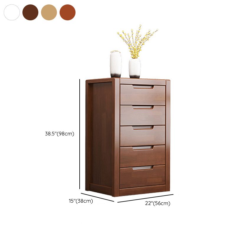 Contemporary Solid Wood Storage Chest Bedroom Chest with Drawers