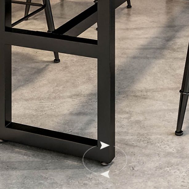 Tavolo da pranzo moderno rettangolo barre da pranzo in legno tavolo da barra con scaffali