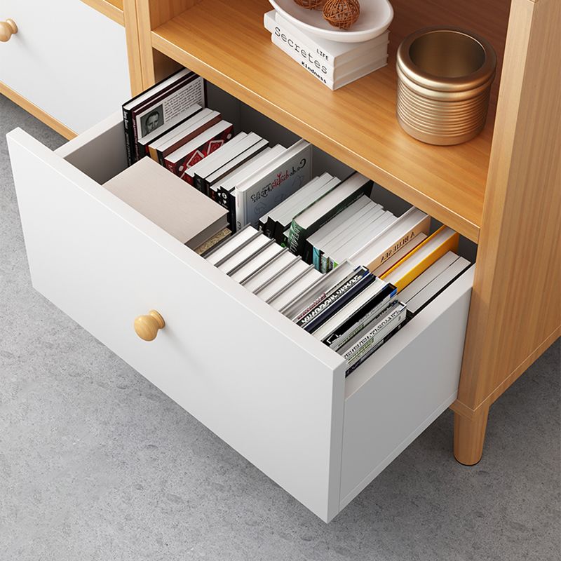 Modern Solid Wood Bookcase 20-inch Standard Bookshelf for Home