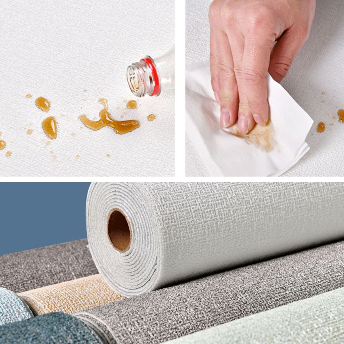 Modern Pearl Wainscoting Flax Wall Access Panel Peel and Stick Wall Panels