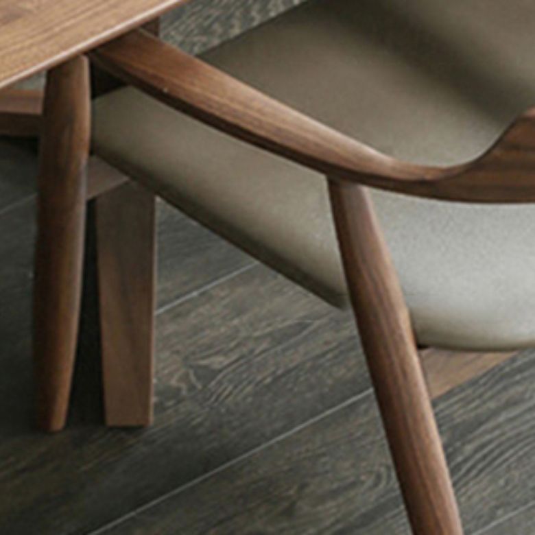 Wood Double Pedestal Dining Table Set 1/4/5 Pieces Dining Set for Kitchen