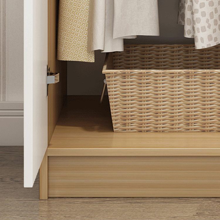 Light Wood Finish Cabinet for Bedroom Contemporary Engineered Wood Storage Cabinet