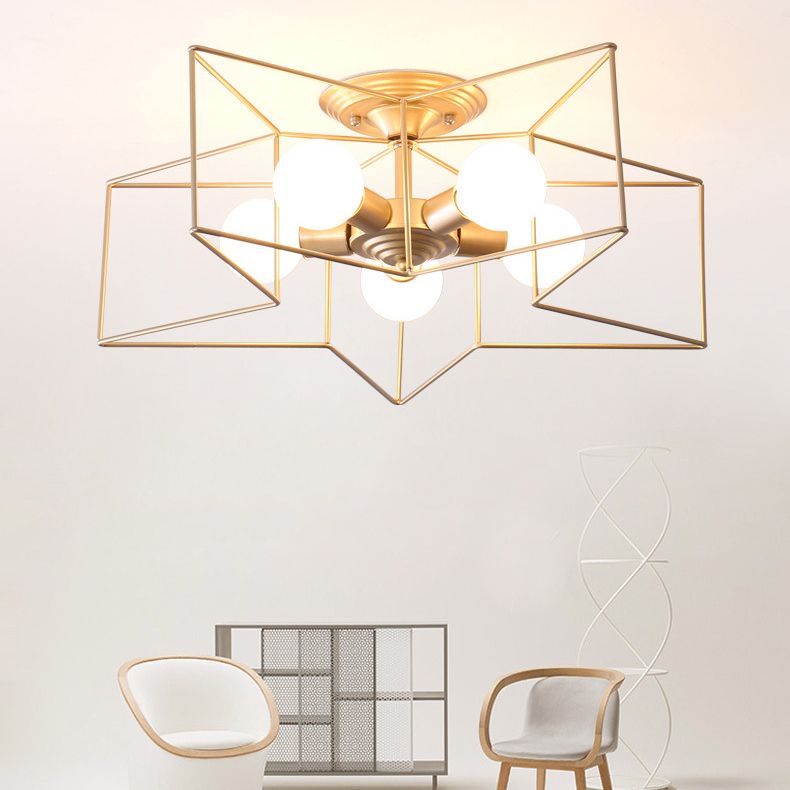 Modern Flush Mount Ceiling Fixture 5 Light Flush Ceiling Lights for Bedroom