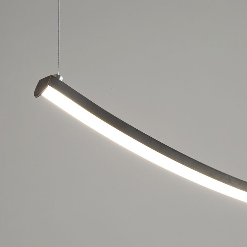Linear Shape Island Pendants Contemporary Style Metal Pendant Lighting Fixtures