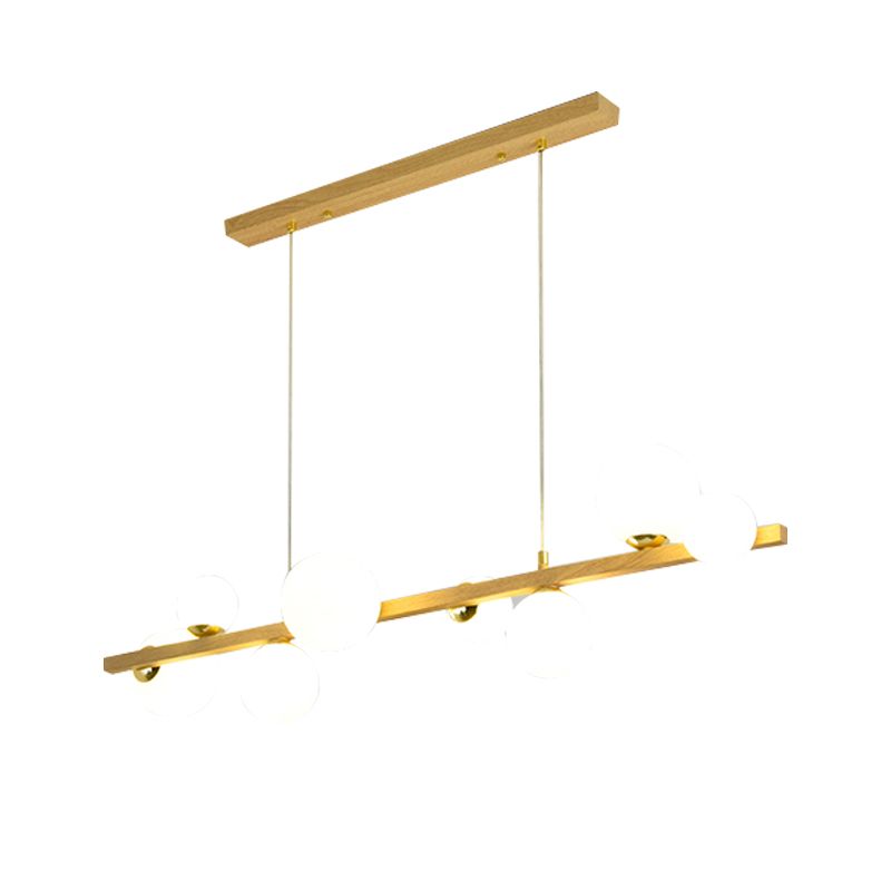 Contemporary Adjustable Length Hanging Light Globe Glass Pendant Light for Kitchen