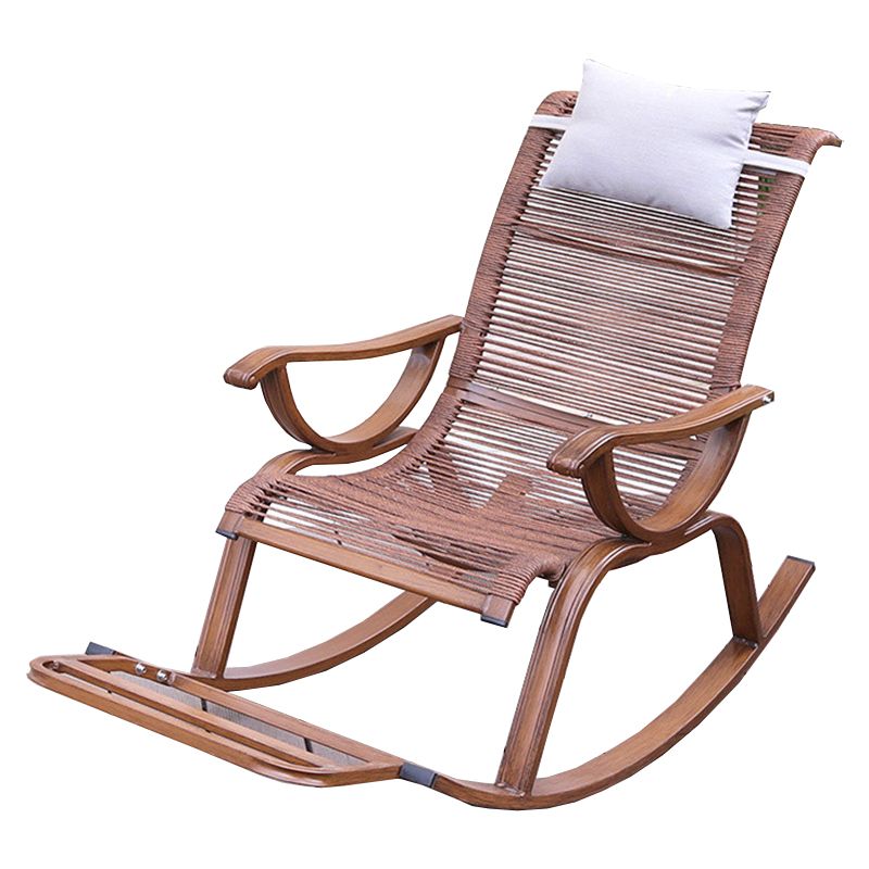 Contemporary Wicker Rocking Chair Reclining 24.8" Wide Rocker Chair for Porch