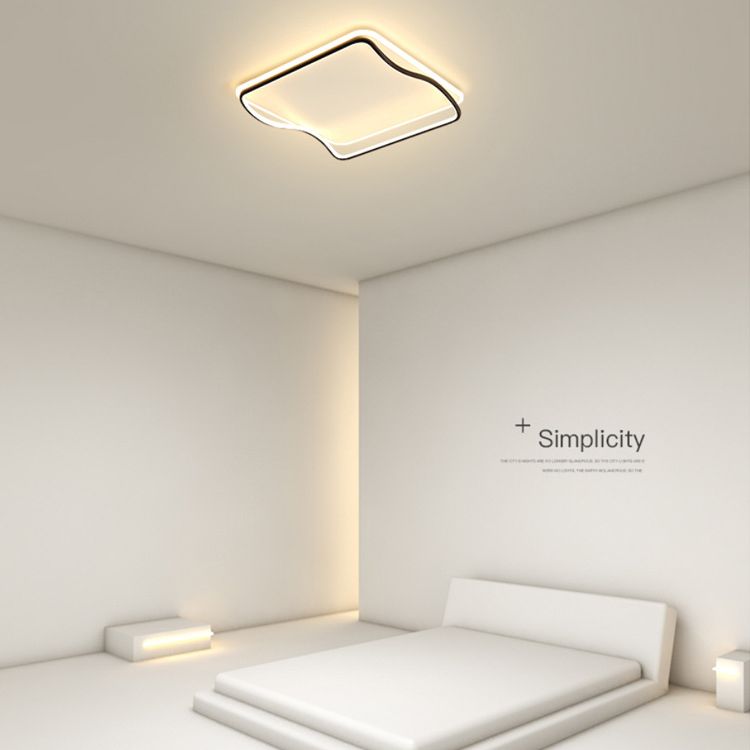 Fixation de la lumière du Square Fixtures de lumière Acrylique Simplicité moderne Simplicité-Fixation du Mont Light pour la chambre