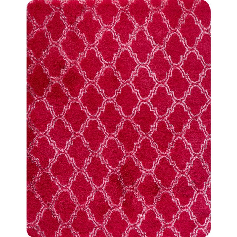 Comfortabele trellis print tapijt tapijt multolor eigentijds tapijt faux wol machine wasbaar anti-slip achterste huisdiervriendelijk kleed voor kamer